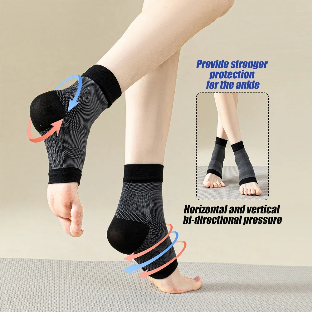 1Pair Neuropathy Socks,Plantar Fasciitis Compression Socks - Ankle Compression Sleeve with Foot,Ankle,Arch Support for Women Men