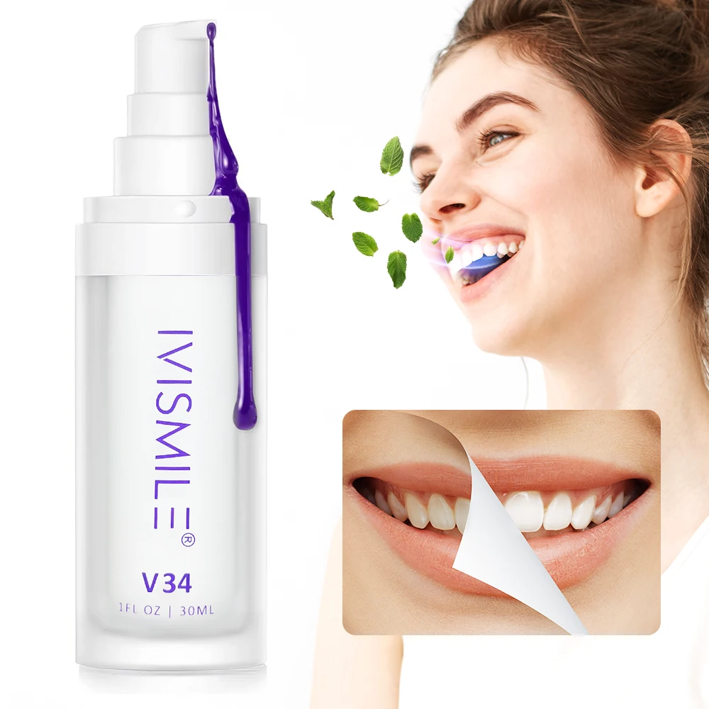 

30ml Teeth Whitening Purple Toothpaste Removes Stains Essence Oral Hygiene Dental Cleaning Tools Toothpaste for Adults