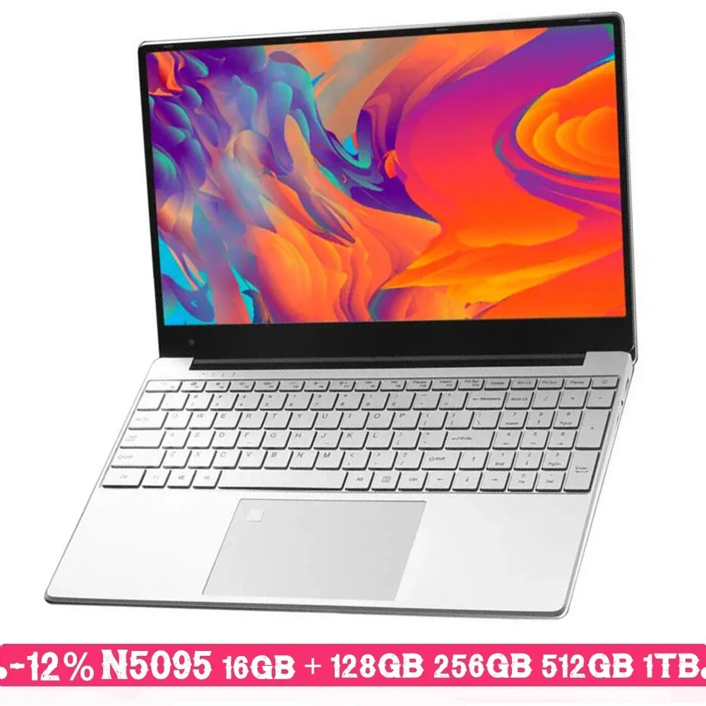 Fingerprint Boot Intel N5095 Windows 10 11 Ram 16GB Rom 256GB 512GB 1TB 2TB SSD Computer 2.4G/5.0G Wifi Bluetooth Gaming Laptop