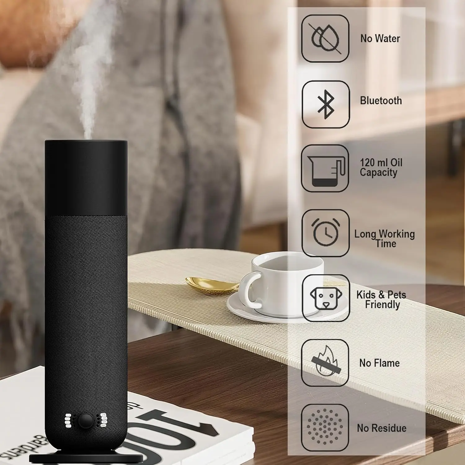 2026 New Upgrade Smart Waterless Essential Oil Diffuser, Scent Air Machine For Home, Aromatherapy Scent Diffuser With