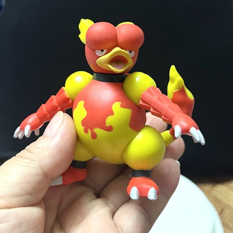 Scale World Pokemon Magmar Anime Figures Arms Can Move Doll Pvc Model Desktop Collectible Ornaments Children Birthday Toys Gift