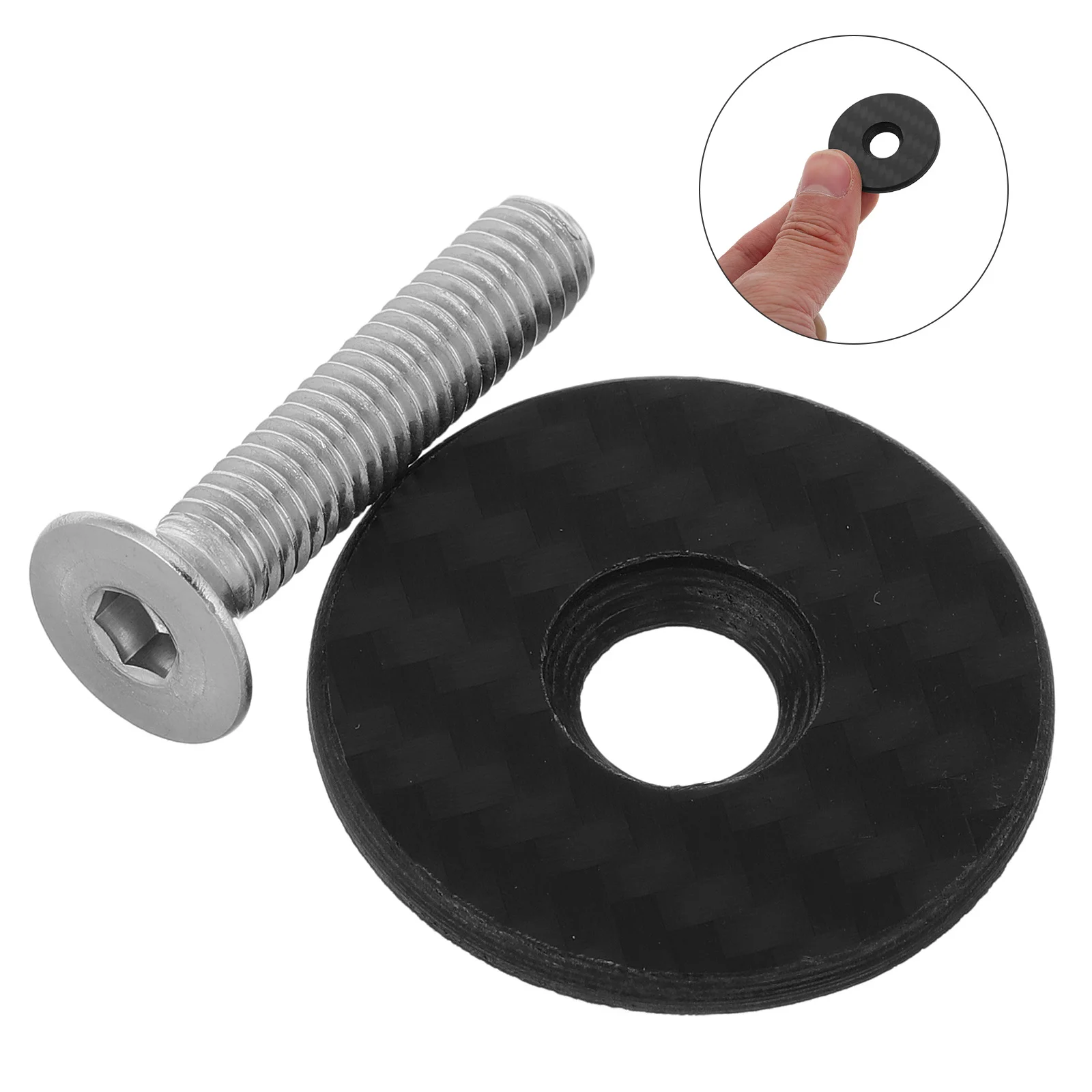

1Set Bicycle Stem Headset Cap Carbon Covers Protector Cycling Road Mountain Bike Accessories Bikes Bolt
