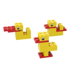 1Pcs Small Animal Yellow Duck Building Blocks Toys Action Figure