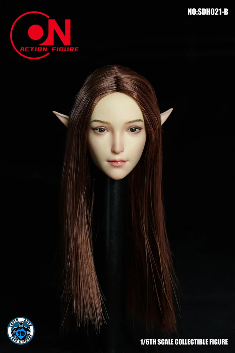 Super Duck Sdh021 1/6 Vrouwelijke Elf Oren Hoofd Beeldhouwen Fit 12 "Soldaat Bleke Huid Action Figure Body Model Poppen In Voorraad
