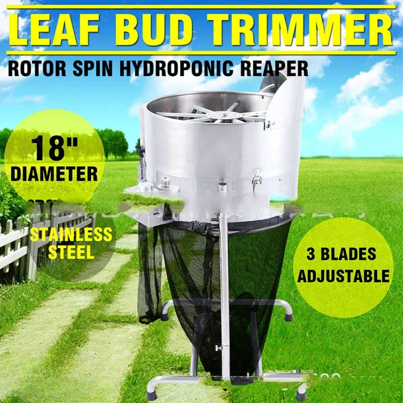 18 Inch Electric Bowl Leaf Trimmer Lawn Mower Hydroponic Bowl Leaf Cutter Rotary Cutting Plant Buds