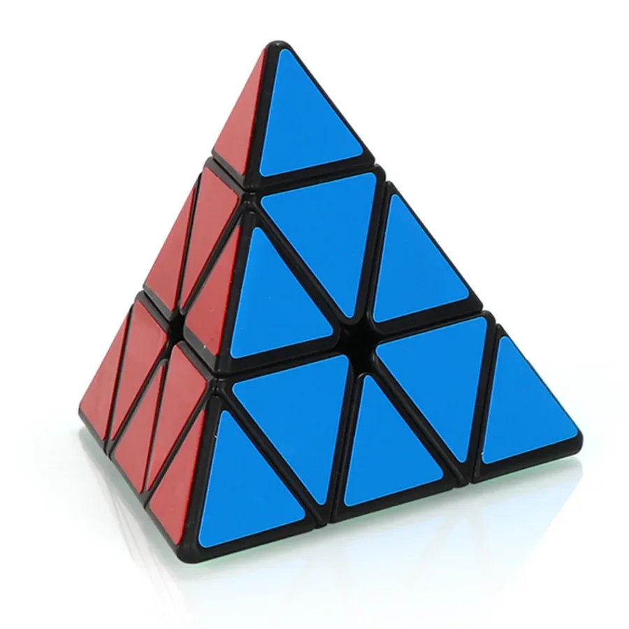 Guanlong 3x3 Velocidad colorida Pirámide sin pegatinas Cubo mágico antiestrés 3x3x3 Aprendizaje rompecabezas educativo Cubo mágico juguete para regalo