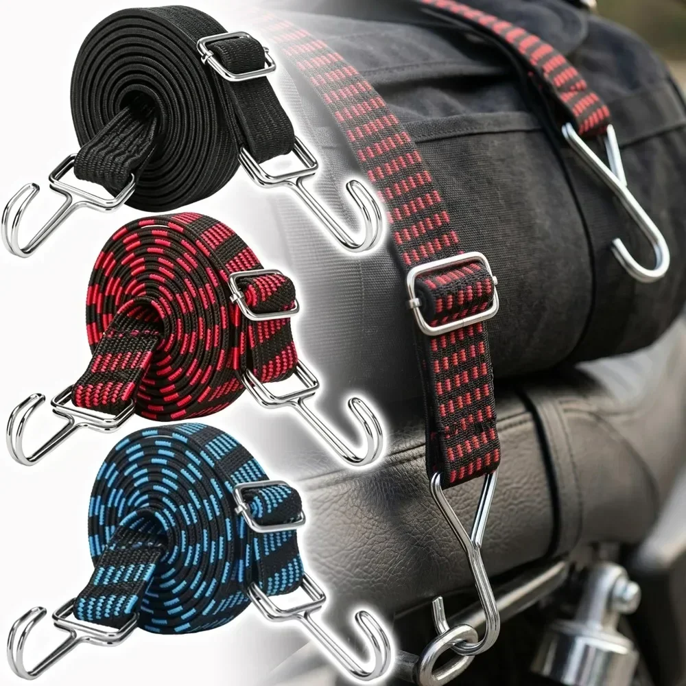Motorcycle Elastics Rubber Luggage Rope Cord Hooks Bikes Rope Tie Auto Luggage Roof Rack Strap Fixed Band Hook Car Accessories
