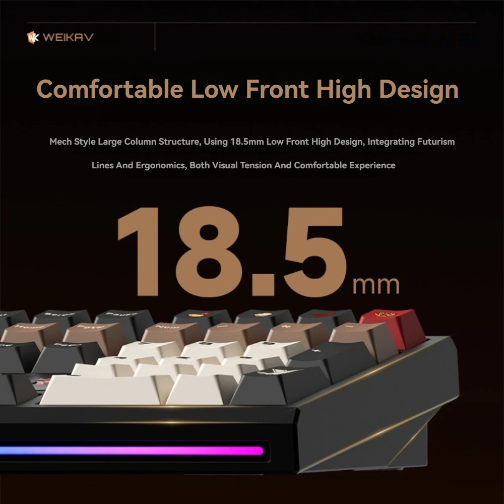 Weikav NUT108 Mechanical Keyboard Kit Wireless Tri-mode Gasket RGB Hot-Swap Custom 108Key Aluminum Office Gaming Keyboard Gift