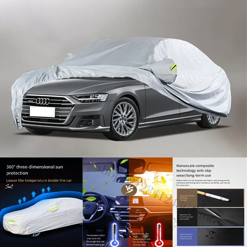 

For Audi A8 Auto Anti snow Anti dust Anti uv Anti peeling paint And Anti Rainwater 210t car cover Car cover protection