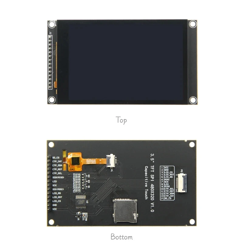 3.5-Inch TFT LCD Touch Display Module, SPI Interface, Suitable For Arduino/ESP32 320 * 480 IPS Color Screen ST7796U
