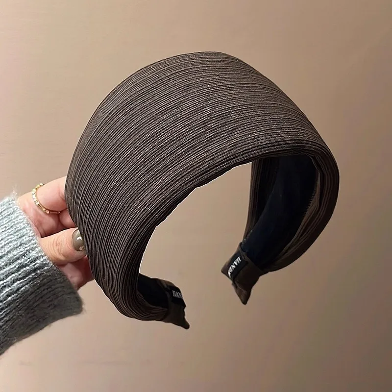 Elegantes, breites, schlichtes Haarband für Damen und Mädchen, süßes Haarschmuck-Stirnband, Haarreif, modisches Haar-Accessoire – Detail 6