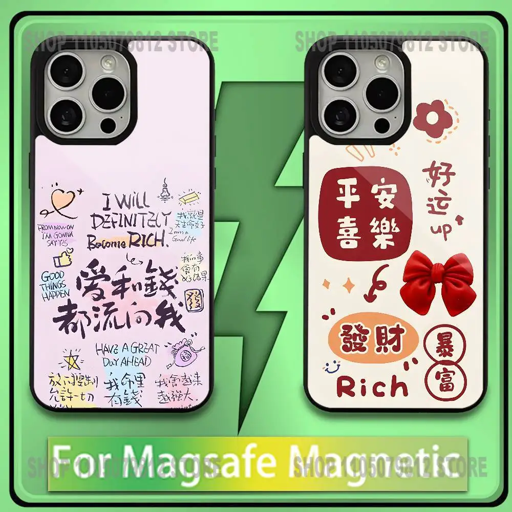 

Богатый и бесплатный чехол для телефона для iPhone 17,16,15,14,13,12,11, Plus, Pro, Max, Mini Soft Magesafe с магнитной беспроводной зарядкой