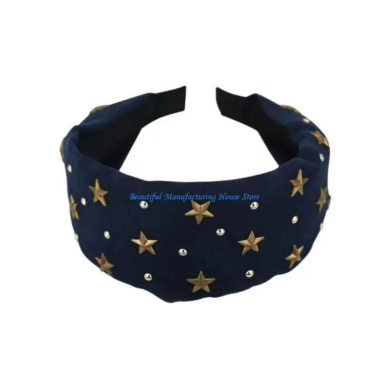 

E56A Modern Star Hairband Breathable Fabric Headbands For Girls Women Accessories