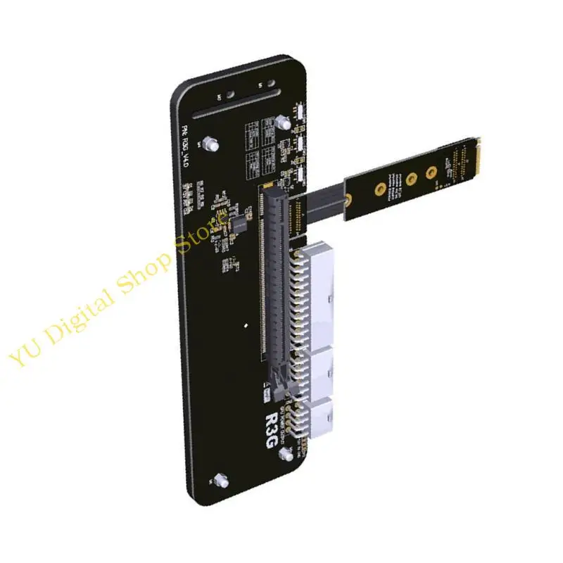 

96BA M.2 NVMe External Graphics Card Stand Bracket PCIe4.0x4 Risers Cable R43SG
