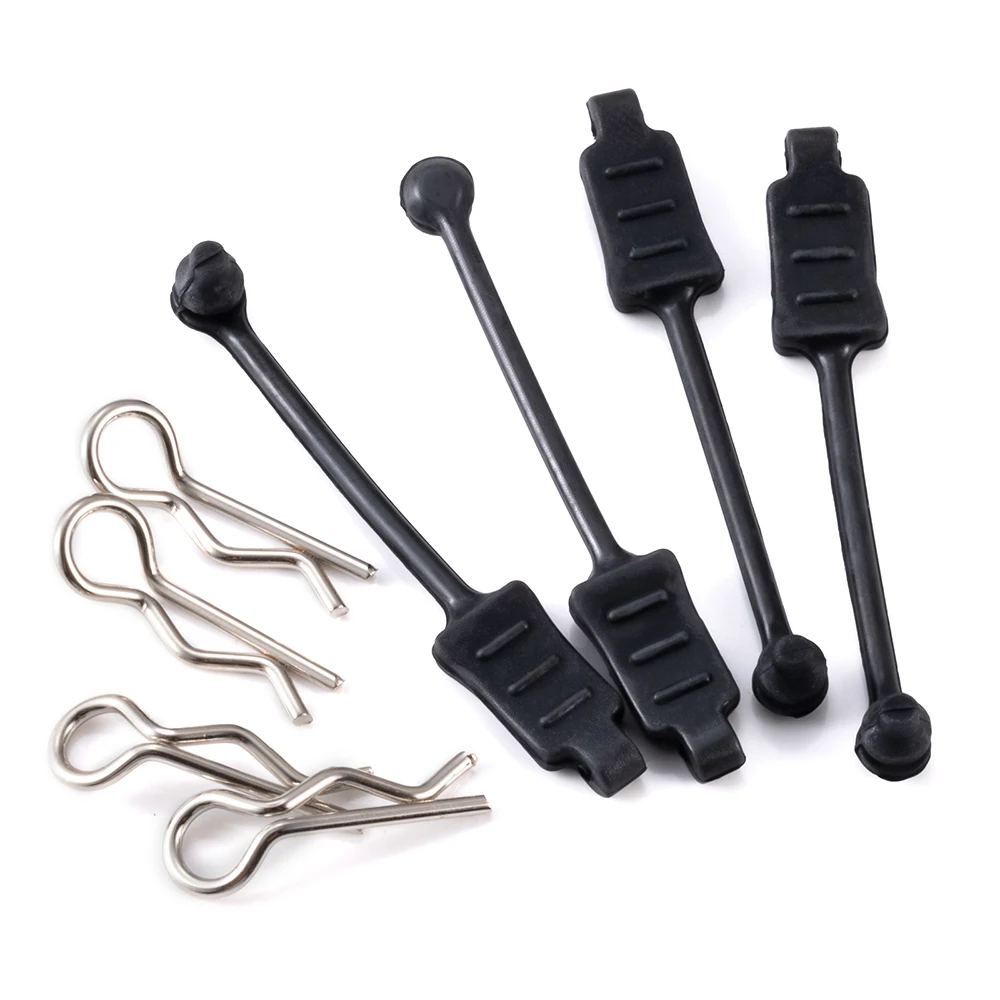 AXSPEED 4 ชิ้นคลิป Retainer Body Shell โพสต์คอลัมน์ R Pins คลิปสําหรับ 1/8 1/10 1/14 1/16 RC รถอัพเกรดอุปกรณ์เสริม
