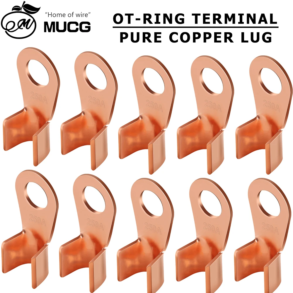 OT Open Copper Terminal Lug Pure Copper Ring Terminal Solid Copper Crimp Terminal Cable wire Terminal/Lug Cable Lug Wire Lug