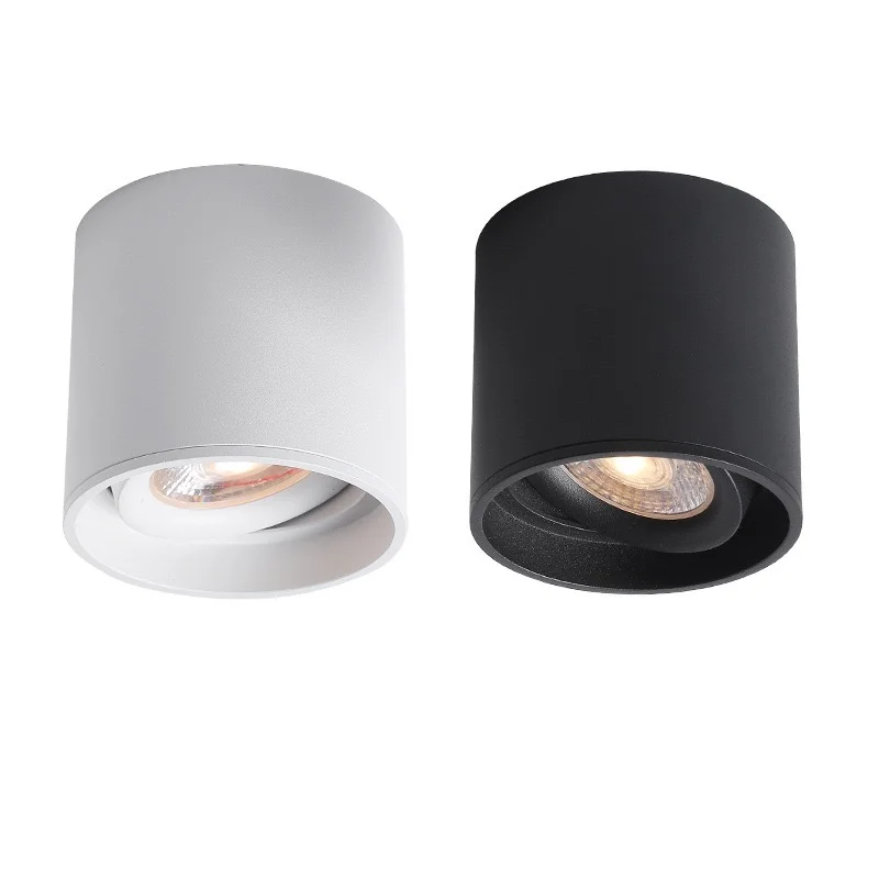 Adjustable Angle LED Ceilling Spotlight Surface Mounted Lighting Fixtures Living Room 5W~18W COB Chip Downlight Dimmable
