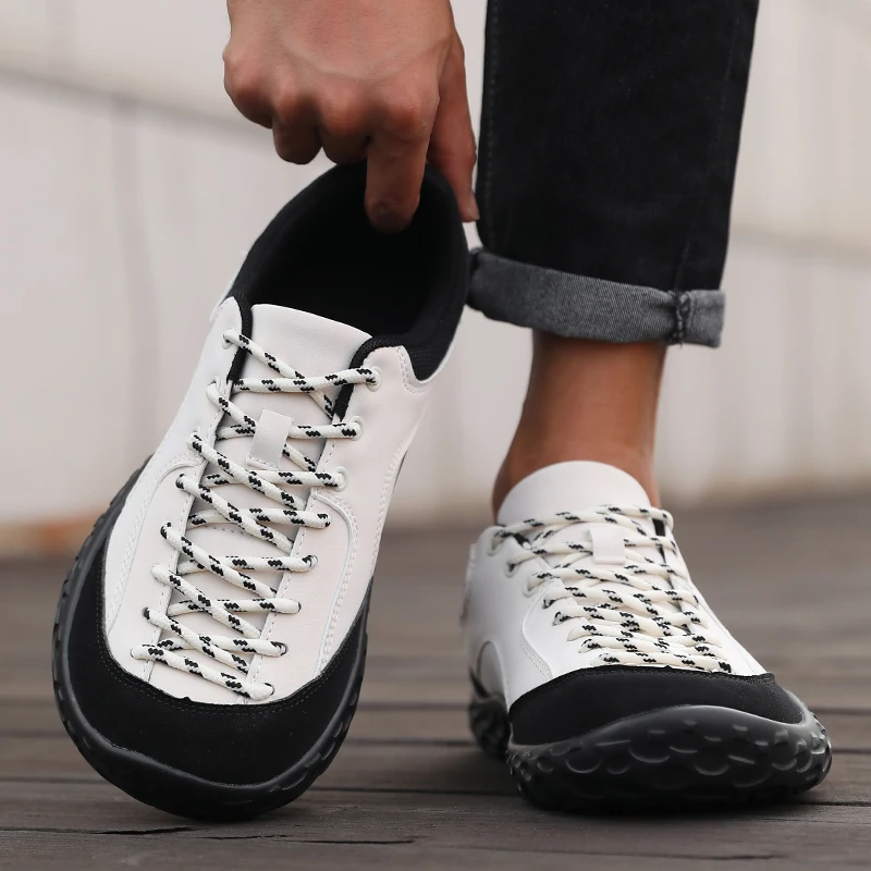 Outdoor Herren Casual Sneakers Minimalistische Breitzehen-Barfußschuhe Leichte Zero-Sole-Wanderschuhe Paar-Kletterschuhe – Detail 10