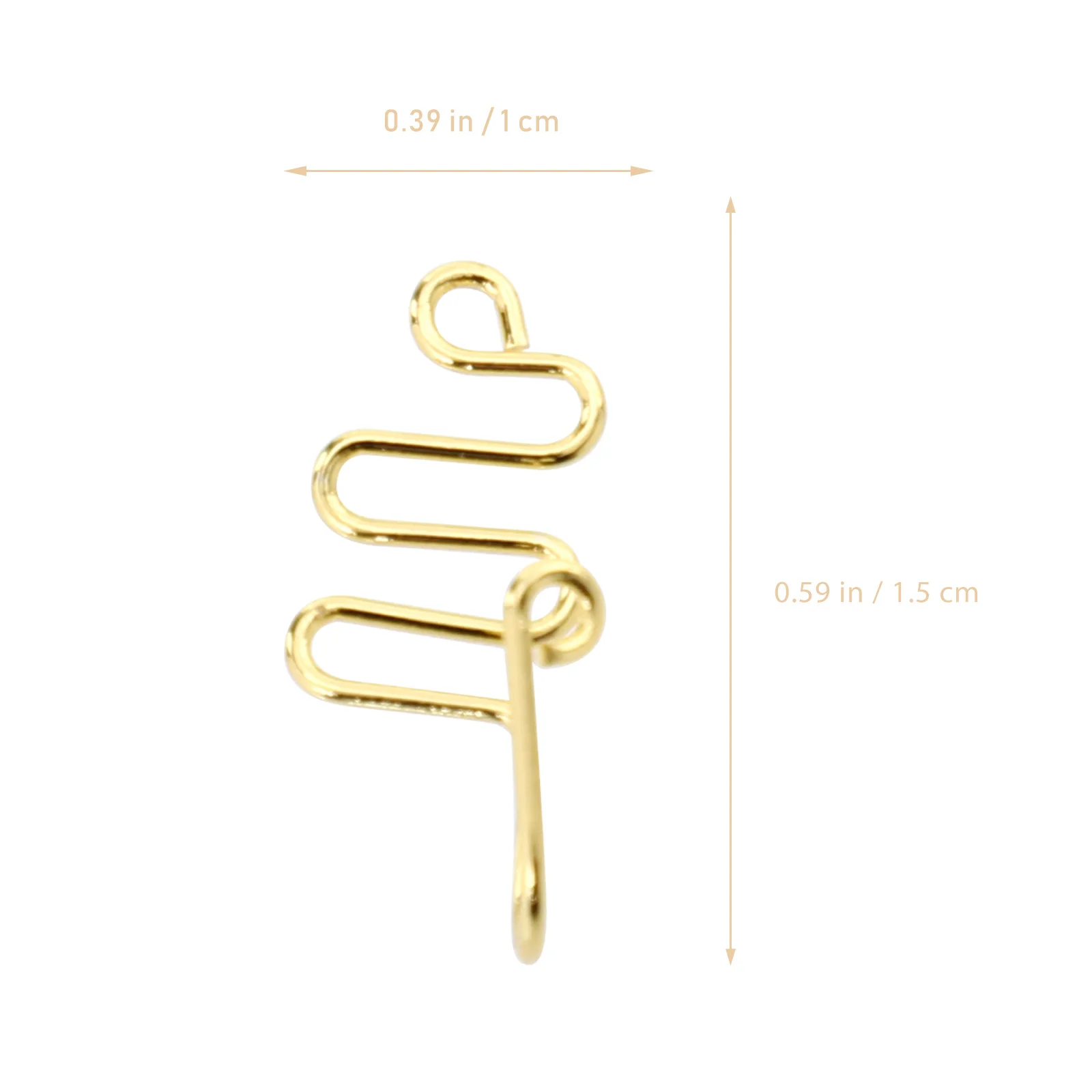 

10Pcs Golden Color Fake Nose Rings Non Pierced Clip on Nose Studs Stainless Steel Jewelry for Parties Stage Non-Pierced Clips