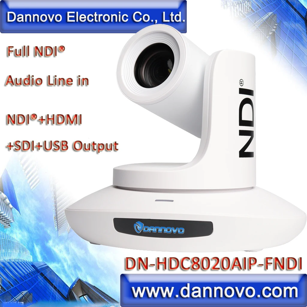 DANNOVO Full NDI Live Stream Camera for Broadcasting,20xZoom SDI Video Camera,Support SONY VISCA,Tally,Audio(DN-HDC8020AIP-FNDI)