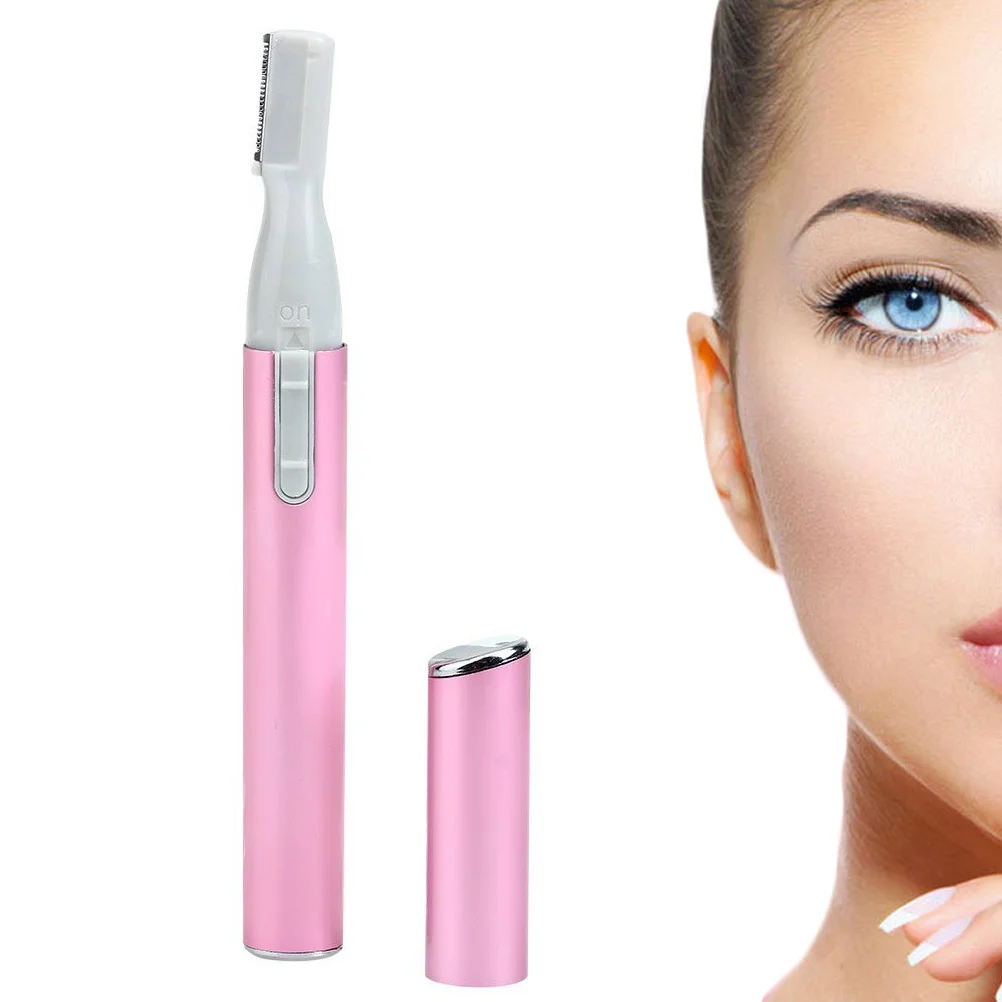 Rasoir de sourcils pour femmes, rose, épilateur pour le visage, électrique, léger, Portable, peigne pour le corps inclus