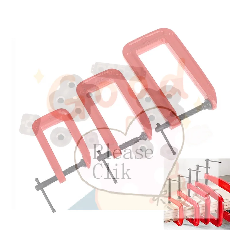 G Clamp Deep Reach C Clamp 1/1.5/2 Inch C-Clamp Heavy Duty Steel C Clamp Industrial Strength C Clamps For Woodworking Welding