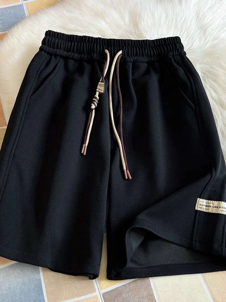 

Мужские летние спортивные повседневные шорты свободного кроя в китайском стиле, большие размеры, пляжные брюки-бермуды, модные прямые штаны