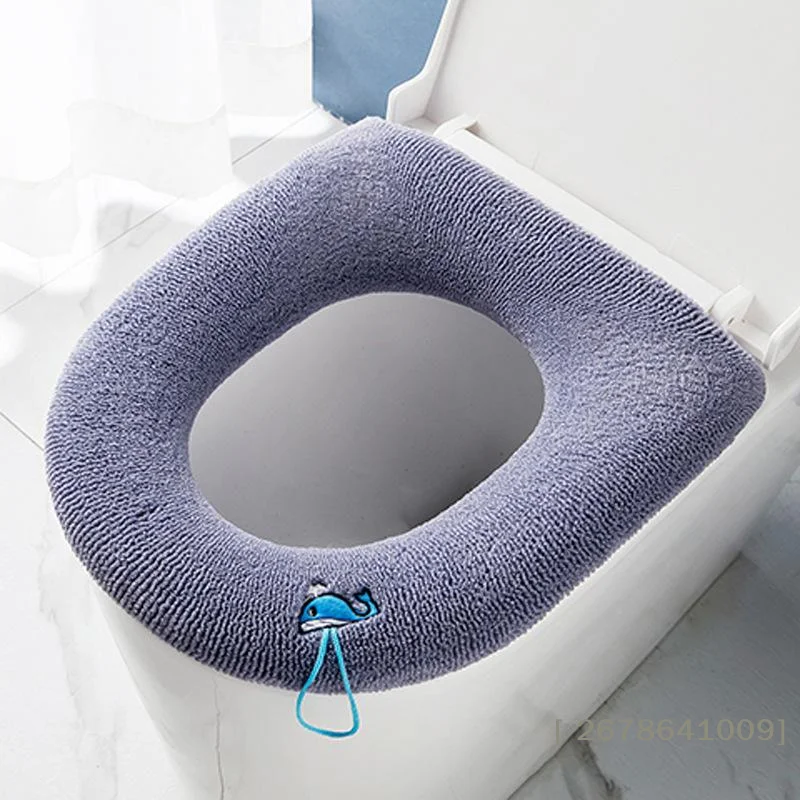 Embroidery Whale - ⚑ Housse de siège de toilette