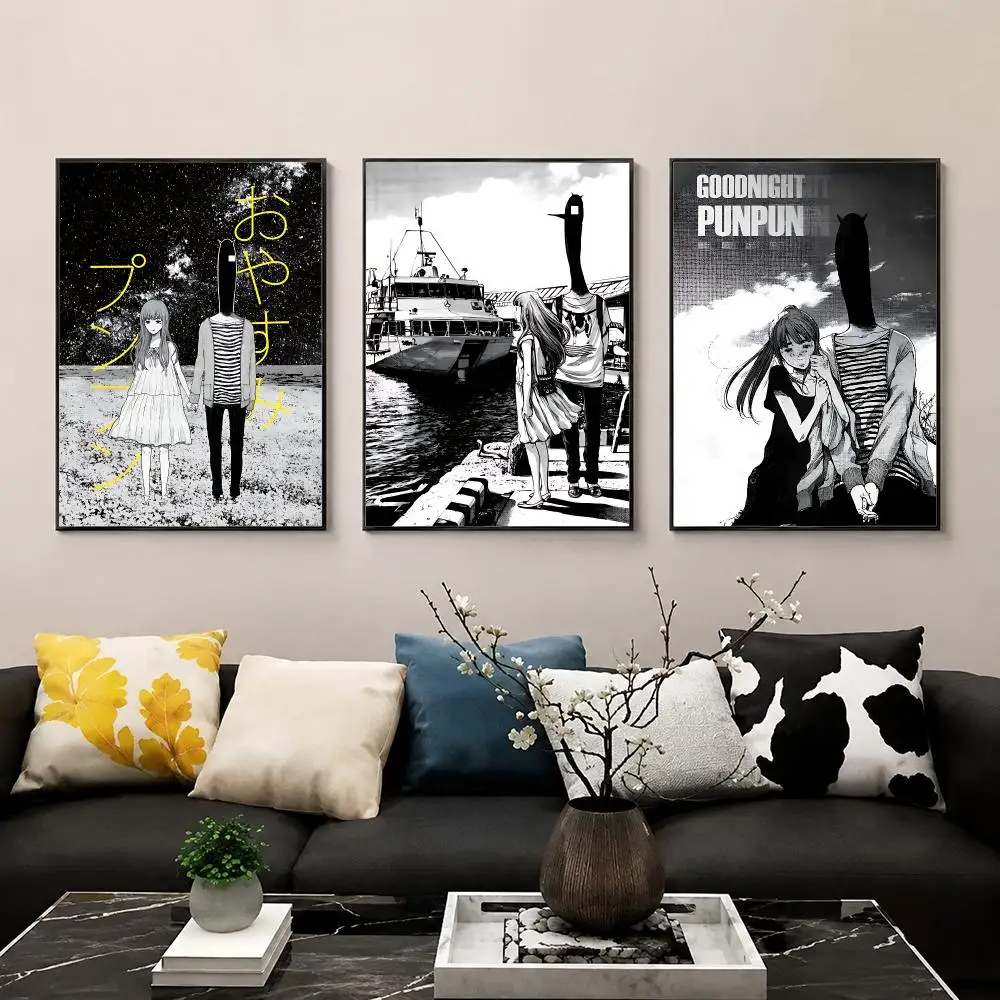 Anime G-Goodnight P-Punpun Poster HD Print Wall Art for Bedroom Living Room Office Bar Home Decor Aesthetic Print