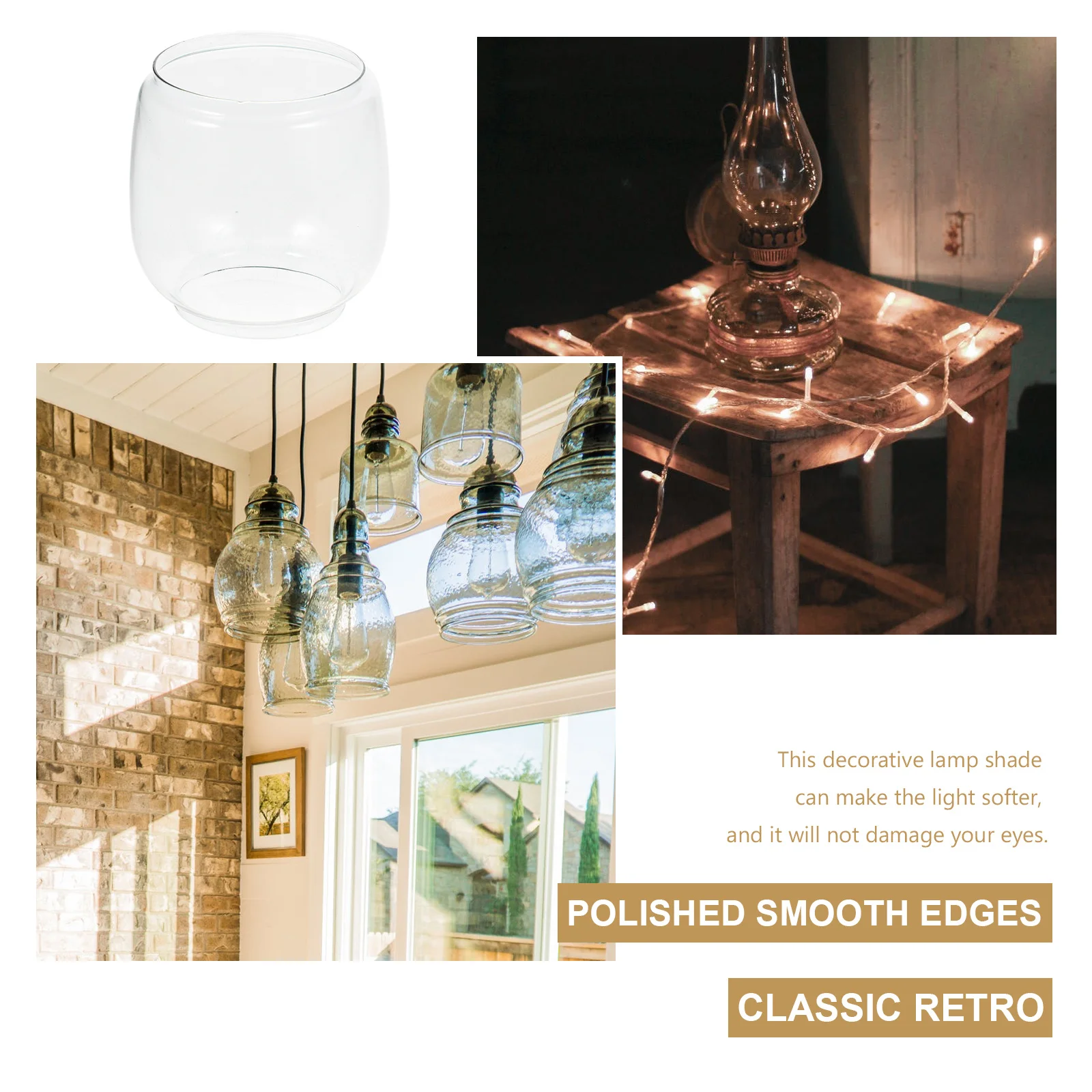 

Винтажный чехол для лампы, материал из стекла премиум-класса, мягкий свет, защита глаз, декоративный бытовой абажур, крышка лампы