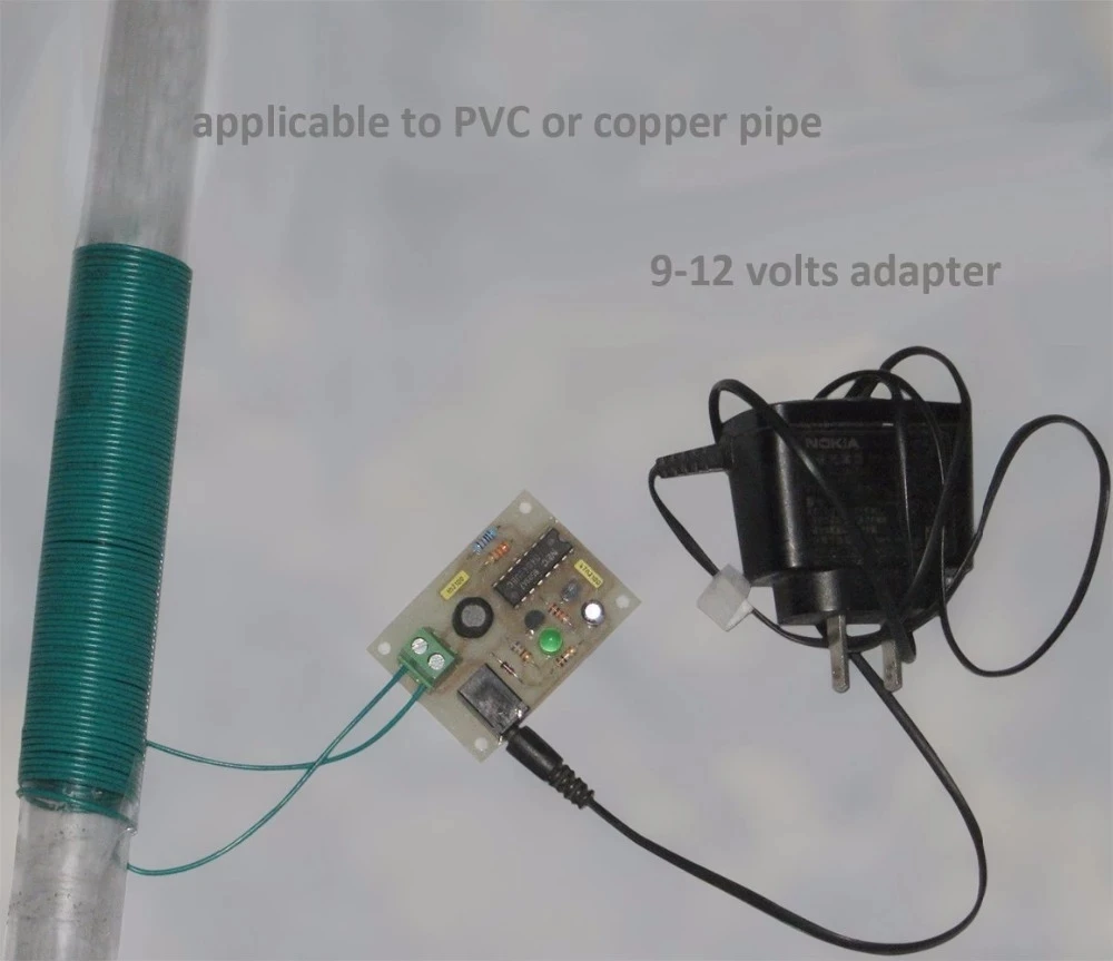 Electronic Water Descaler Decalcifier Conditioner DIY Assembled Kit for Copper PVC Pipe