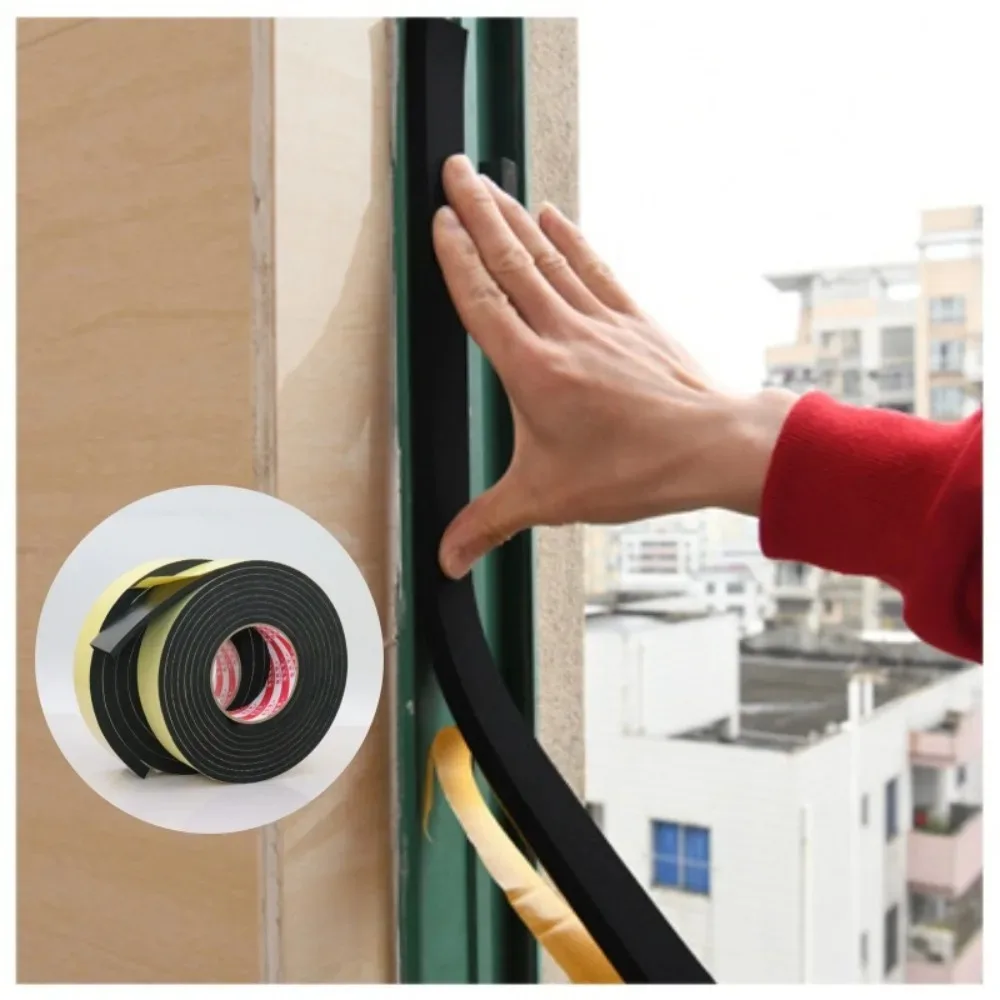 

10 м EVA черная губчатая самоклеящаяся дверь и фотоэлемент, звукоизоляция, водонепроницаемая и противоударная уплотнительная лента