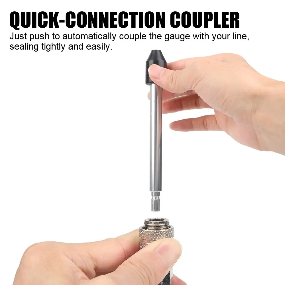 Car Cylinder Tester Kit Gasoline Engine Compression Meter 0-300 PSI Pressure Gauge with M10 M12 M14 M18 Adapter Propane guage Ra