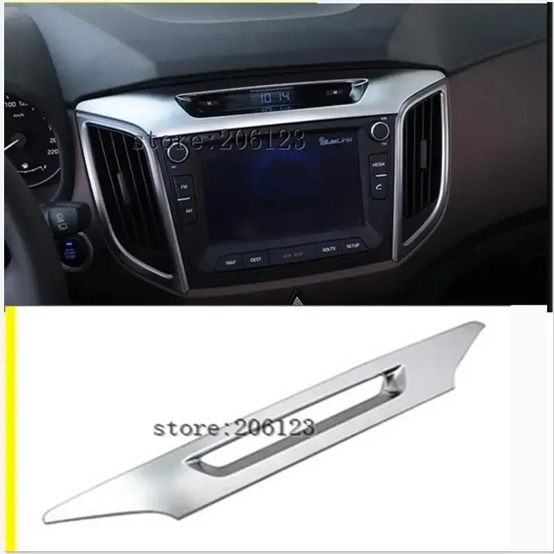 

FIT FOR 2014-2017 For Hyundai ix25 (creta) GPS Multimedia Display Screen Frame Cover Trim Sticker 1 Pcs