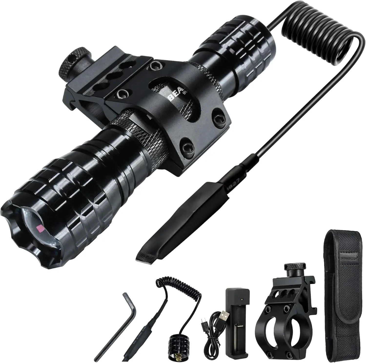 

Adjustable Focus Infrared Flashlight, 850nm Night Vision, Rechargeable for Hunting and Observation