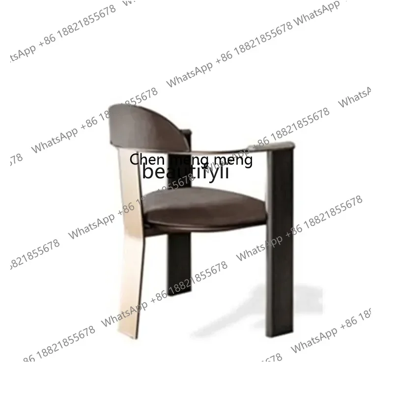 

New arrive Italian light luxury hotel restaurant dining chair model room bedroom dressing chair household back chair Nordic meta