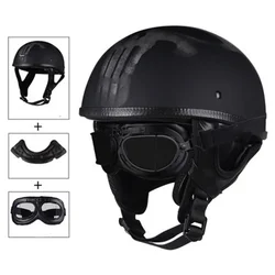 DOT Certification Retro Motorcycle Helmet Moto Helmet Scooter Vintage Half Face Biker Motorbike Crash Moto Helmet Casco Moto CE