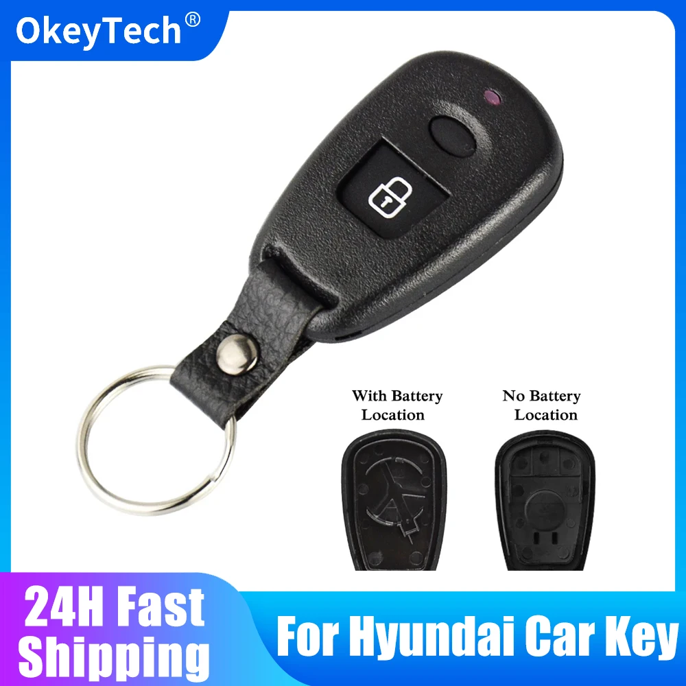 

OkeyTech For Hyundai Elantra Santafe Terracan Remote Control Car Key Shell 1 Button Keyless Entry Smart Key Cover Case Keychain