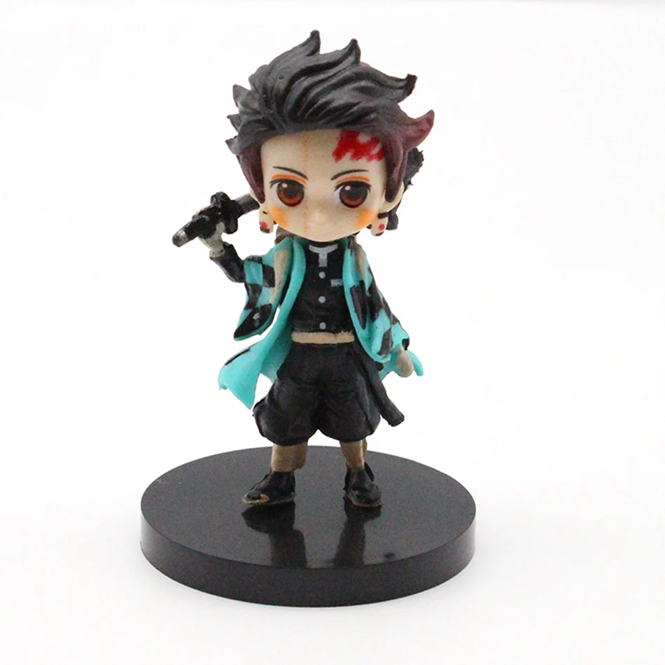 Q Posket Figure Wholesale Demon Slayer Mini Figurine 6pcs/12pcs/Sets Kimetsu No Yaiba Small PVC Dolls Desktop Decoration