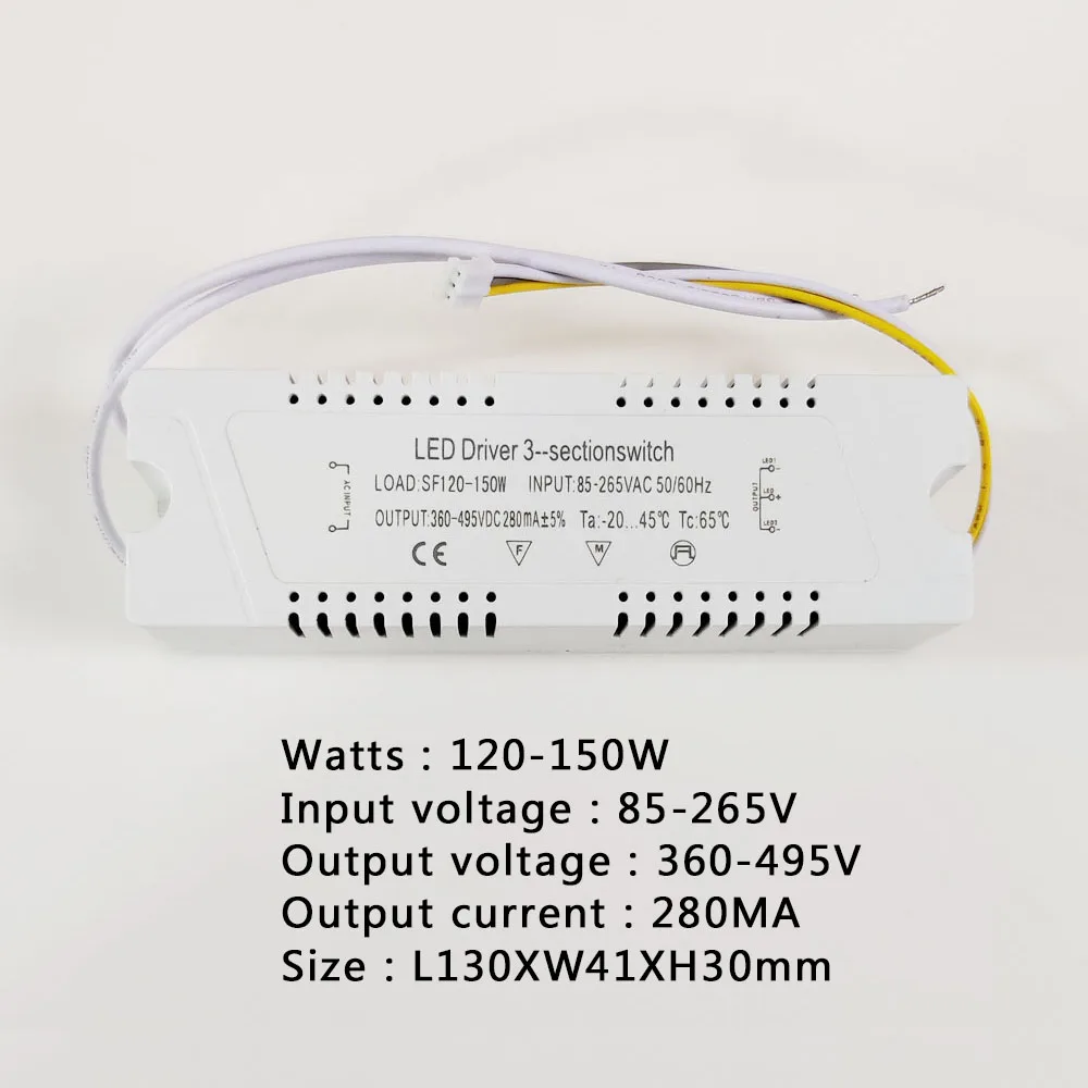 AC 85-265V LED Driver Power Supply Adapter for Led Lamp Panel Ceiling Light Lighting Double color 3pin Transformer 18W-150W