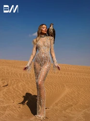 Exquisite Illusion Prom Dress Fashion Party Beaded Pearls Evening Dresses Sexy Tassels Customized Cocktail Gown Vestidos De Gala