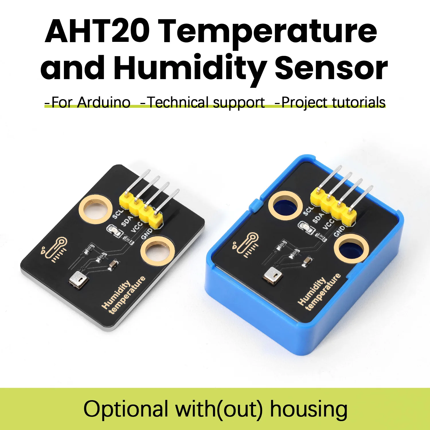 Keyestudio AHT20 Temperature And Humidity Sensor For Arduino Optional Housing Compatible With Lego Building Blocks