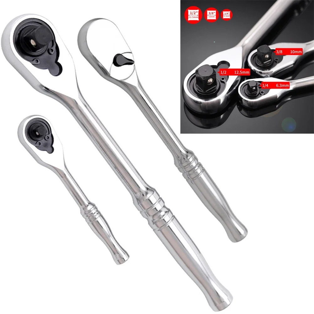 Professional 120 Tooth Ratchet Wrench for 1/4'' 3/8'' 1/2'' Drive Lightweight and Practical Tool for Mechanics