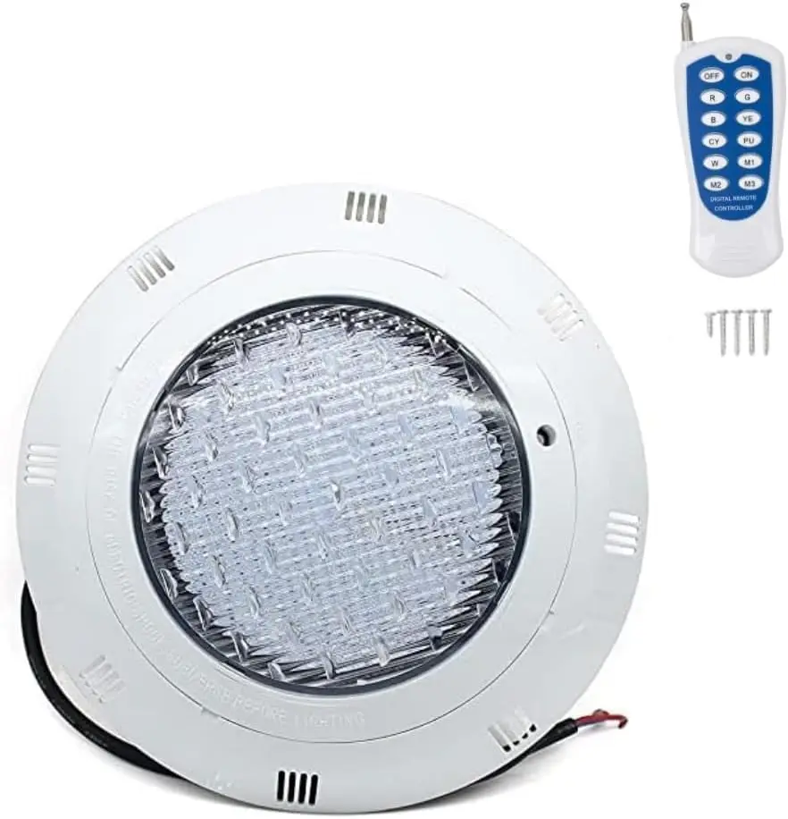 

11.6Inch AC12V 45W LED Pool Light for Inground Pools, Color Changing with Remote, 4.9Ft Cord, No Transformer Required