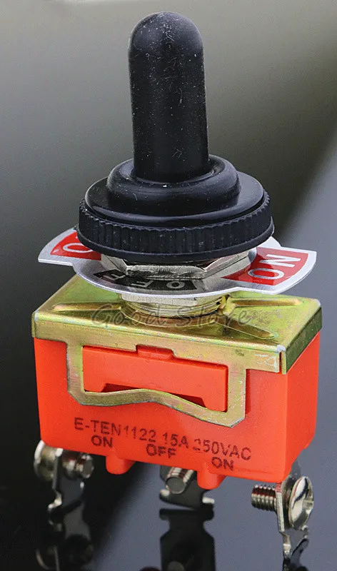 1PCS E-TEN1122  15A 250VAC 3PIN ON-OFF-ON Toggle switch Rocker switch The power switch micro switch orange