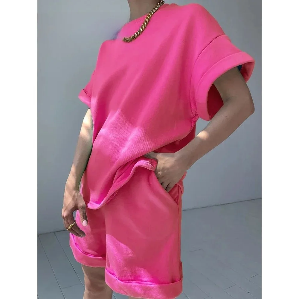 

Faionable подростковый костюм orts с футболкой для женщин, свободный топ, весна 2025 г., женский комплект, студенческий школьный orm, рабочий наряд