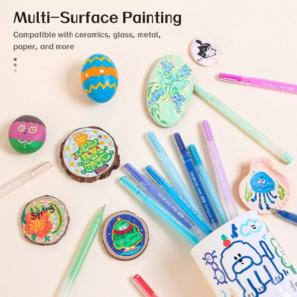 Languo 6/54 ألوان سعة كبيرة أكريليك هلام القلم 1.0 مللي متر اللوحة رسم متعدد الوظائف القلم القرطاسية مكتب اللوازم المدرسية #4