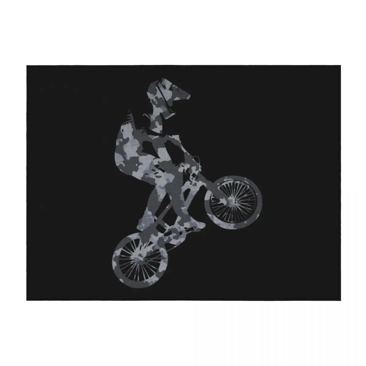 

BMX camouflage grey Throw Blanket funny gift Warm Sleeping Bag Tourist Blankets