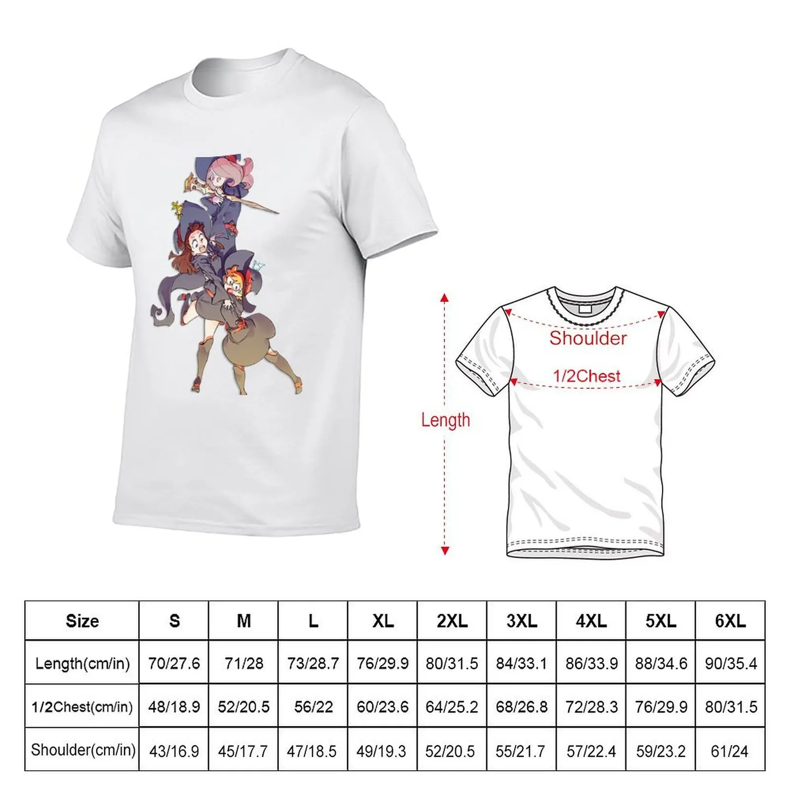 Little Witch Academia Sticker T-Shirt t shirts for man cotton funny t shirts cotton 100% T-Shirt