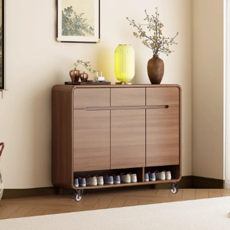 

Wooden Hallway Shoe Cabinet Storage Shelves Designer Minimalist Shoe Shelf Cupboard Luxury Modern Zapatero Entrance Furniture